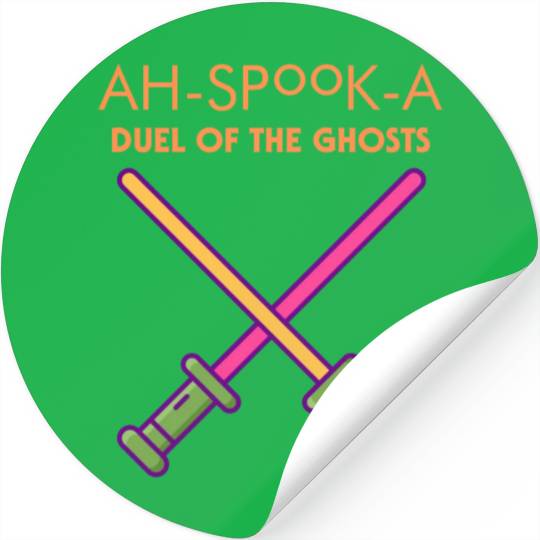 Ahs-Booka: Duel of the Ghosts Retro Halloween Stickers