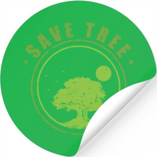 Save Tree Nature Forests Leaves Environment Stickers