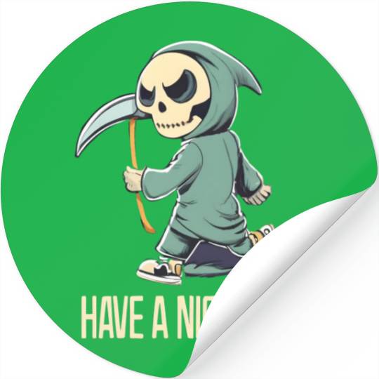 Cute Chibi Grim Reaper Stickers