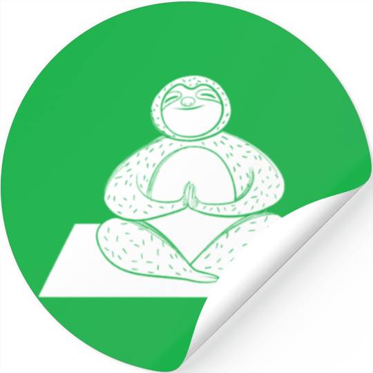 Sloth Yoga Stickers