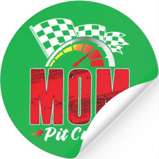Mom Pit Crew Stickers