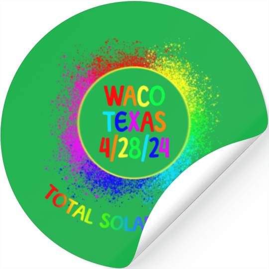 Total Solar Eclipse Waco Texas 4/28/24 Kids Stickers