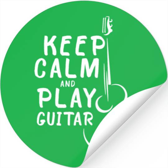 Keep Calm and Play Guitar Music Lovers Stickers