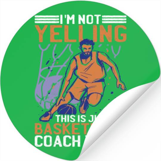 This Is Just My Basketball Coach Voice 2 Stickers