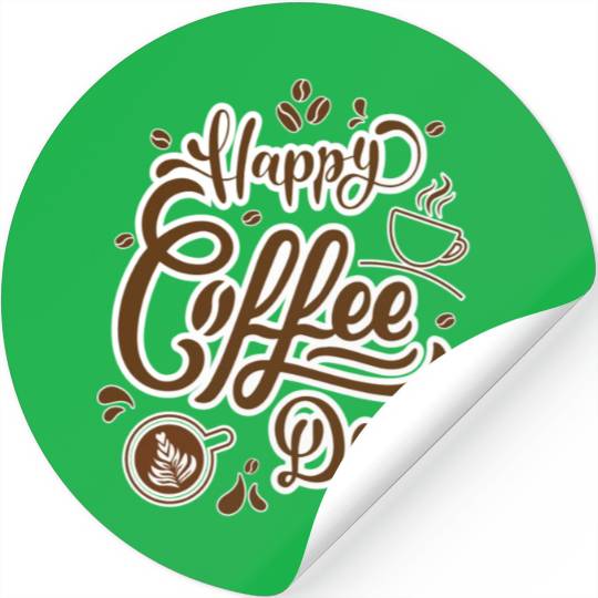 Happy Coffee Day Stickers