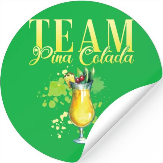 Team Pina Colada Cocktail Bartender Stickers
