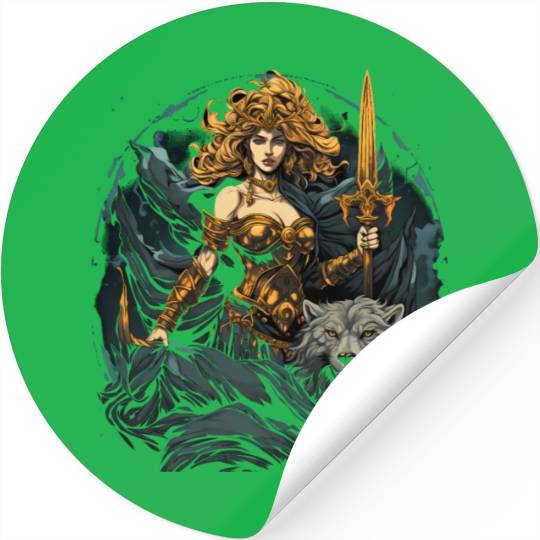 Aphrodite's Athletic Elegance Stickers