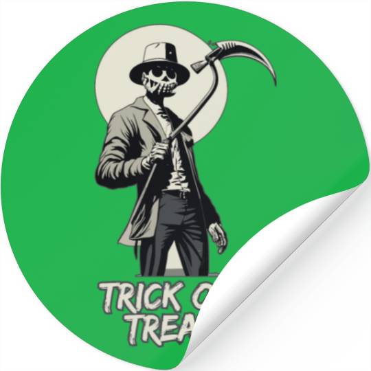 Trick or Treat? Stylish Pumpkin Man Stickers