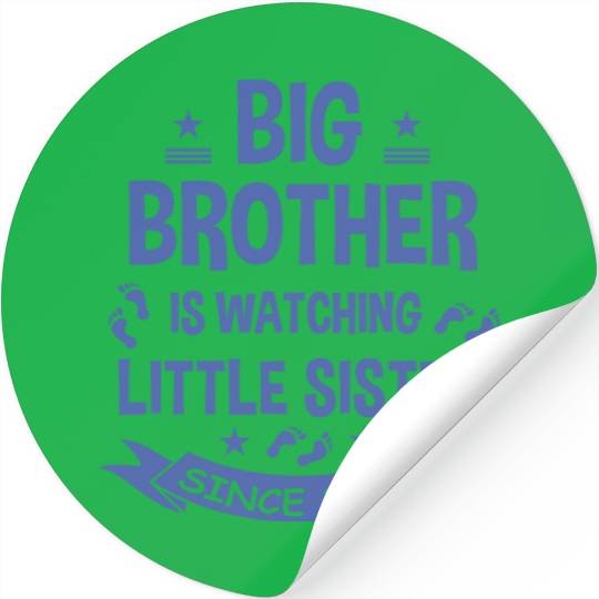 The big brother takes care of the little sister in Stickers