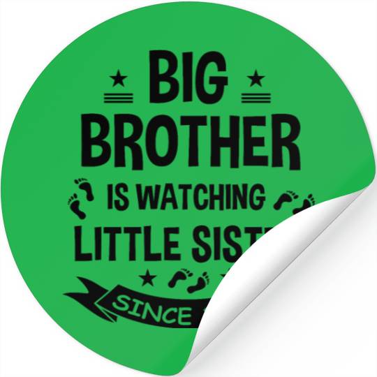 The big brother takes care of the little sister in Stickers