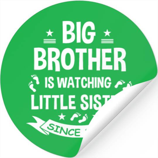 The big brother takes care of the little sister in Stickers