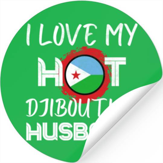 Funny Djiboutian Husband Proud Wife Stickers