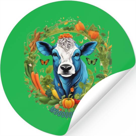 cow animals vegetarian Stickers