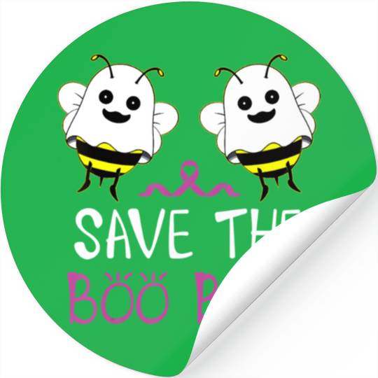 Save The Boo Bees Breast Cancer Awareness Stickers