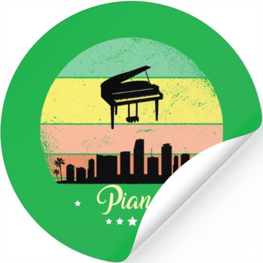 Piano vintage music pianist Stickers