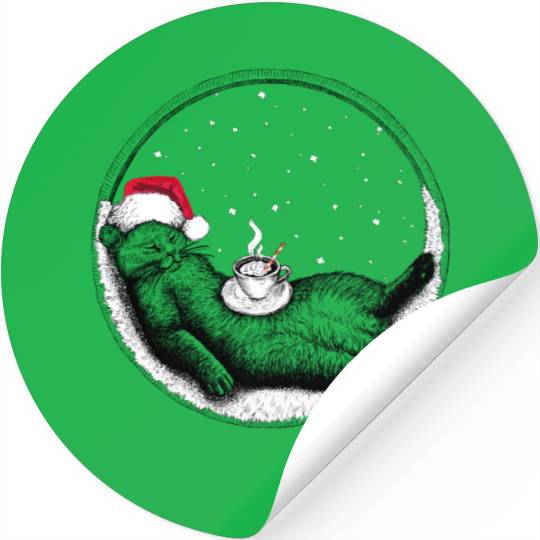 Paws and Hot Chocolate (Ink) Stickers