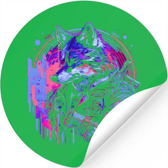 Neon Wolf Chronicles Stickers
