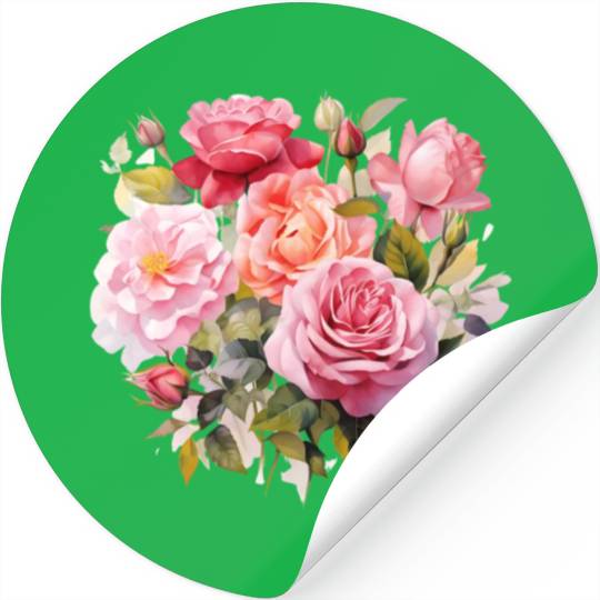 Nature's Artistic Elegance English Rose Tapestry Stickers