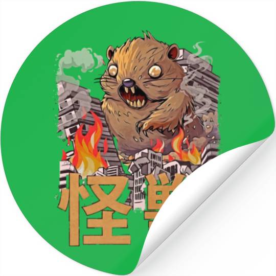 Kaiju Quokka Japanese Anime Monster Stickers