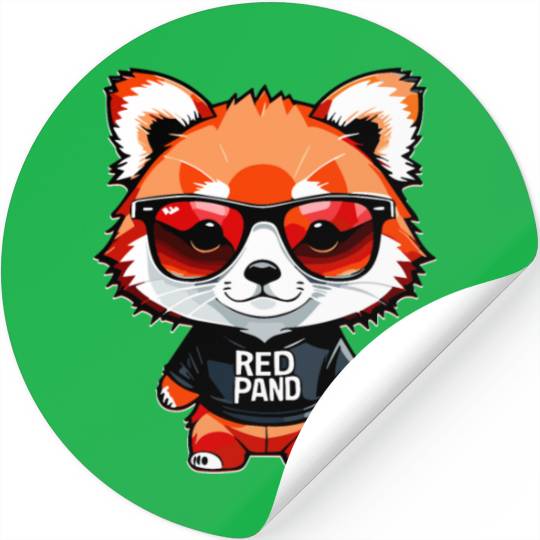 Chibi Red Panda Cub Stickers