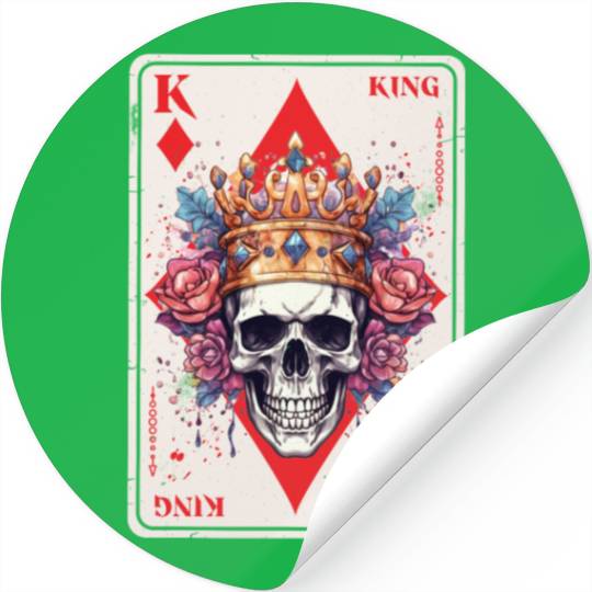 Gothic Card Game Halloween Scary Horror Stickers
