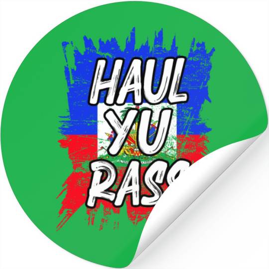 Haul Yu Rass Afro Pride Kriol Haiti Flag Stickers