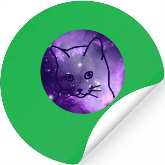 Galaxy Space Cat Funny Cat Lover Stickers