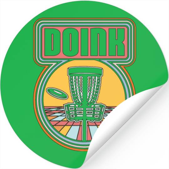 Disc Golf Doink Ultimate Frisbee Loves Flying Disc Stickers