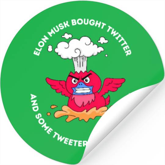 Elon Musk Angry Twitter Bird Stickers