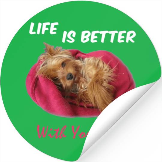 Yorkie Lover Bestie In My Life Stickers