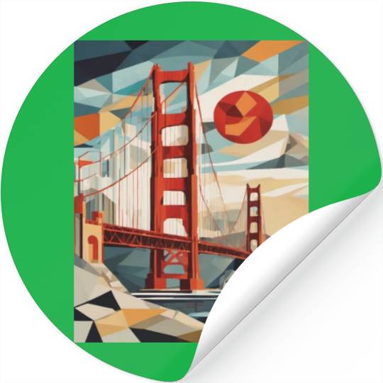 Golden Gate Bridge California Stickers, Golden Gate