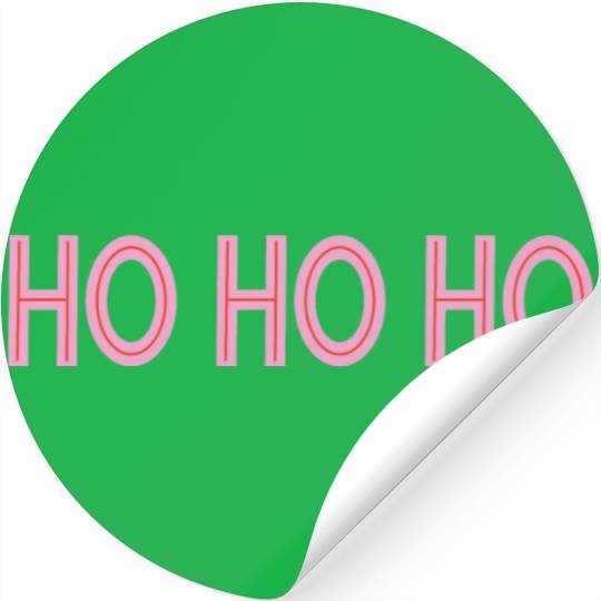 Ho Ho Ho Pink Christmas Stickers