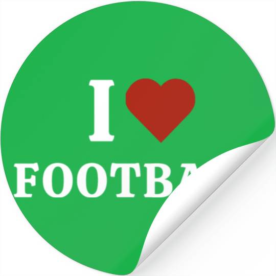 I Love Football Stickers