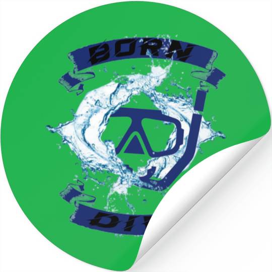 BORN DIVE BLACK Stickers