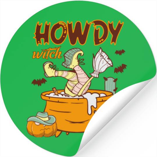 Howdy Witch Stickers