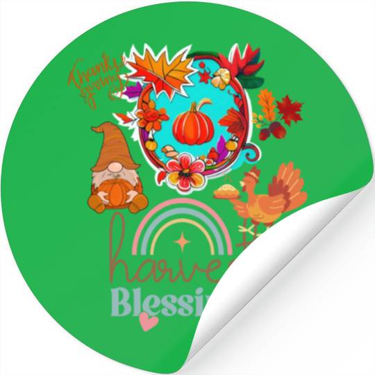 "Harvest Blessings" Stickers
