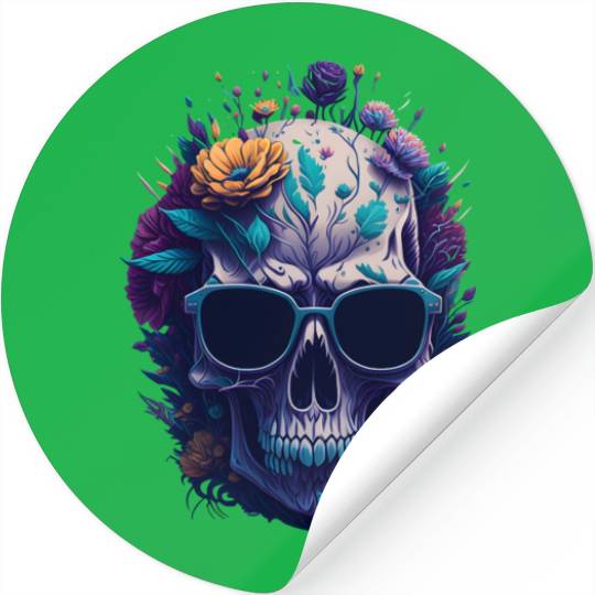 Floral Skull | C07 Stickers
