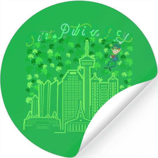 Saint Patrick's Day San Antonio Texas Stickers