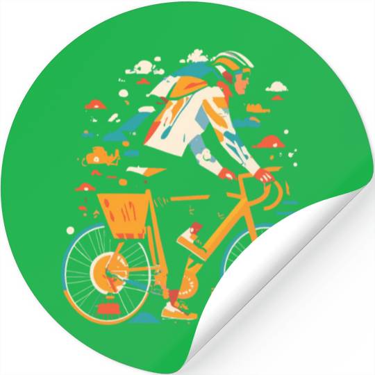 All Seasons Cyclist Gift Stickers