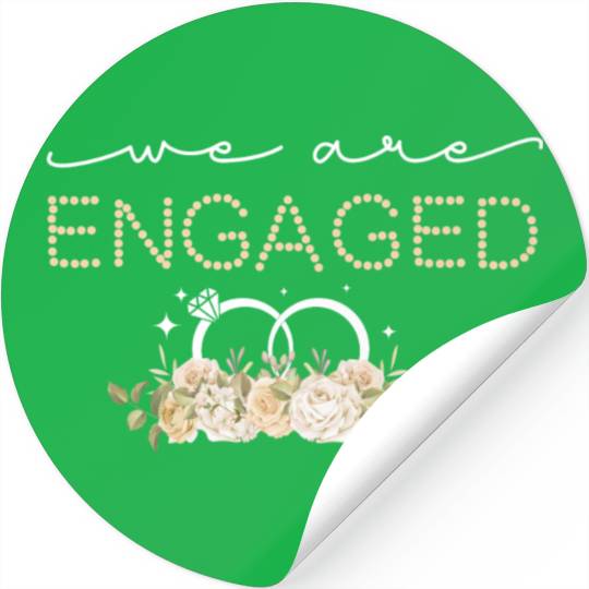 Couple Matching Fiancé Engagement Bride Stickers