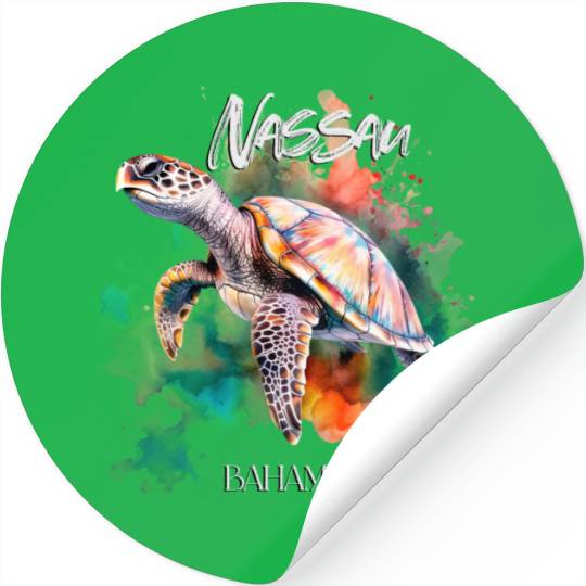 Bahamas Seat Turtle Bahamian Flag Beach Great Shar Stickers