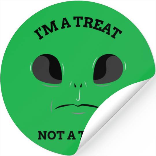 I'm a Treat, Not a Trick Spooky Season Halloween Stickers