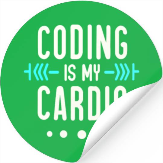 Coding Is My Cardio | Geeky Software Developer Stickers