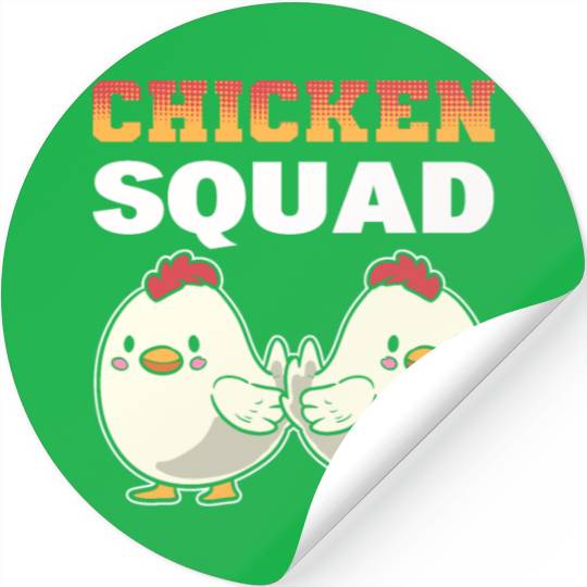 Chicken Squad Poultry Worker Stickers