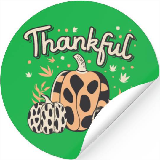 Thankful Thanksgiving Fall Vibes Stickers