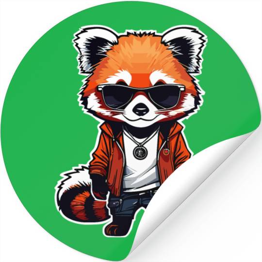 Chibi Red Panda Stickers