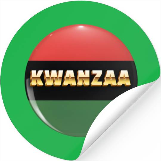 Embracing Kwanzaa: Red, Green, and Black Pride. Stickers