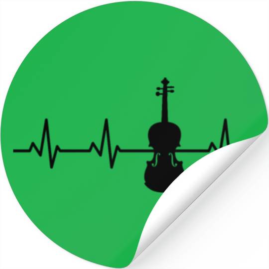 Violin Pulse Line Stickers