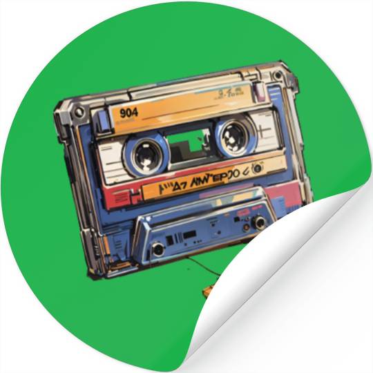 90s Nostalgia Cassette Stickers