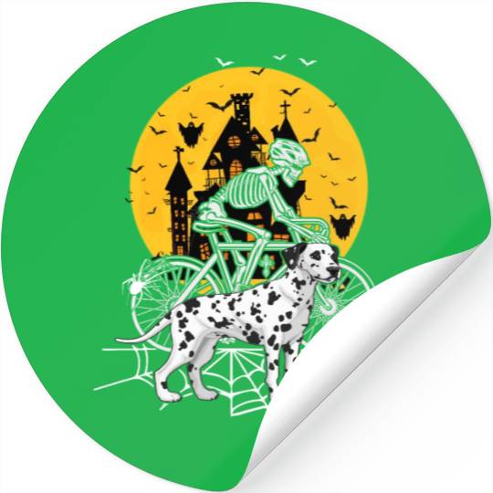 Halloween skull Dalmatian Costume outfit Stickers